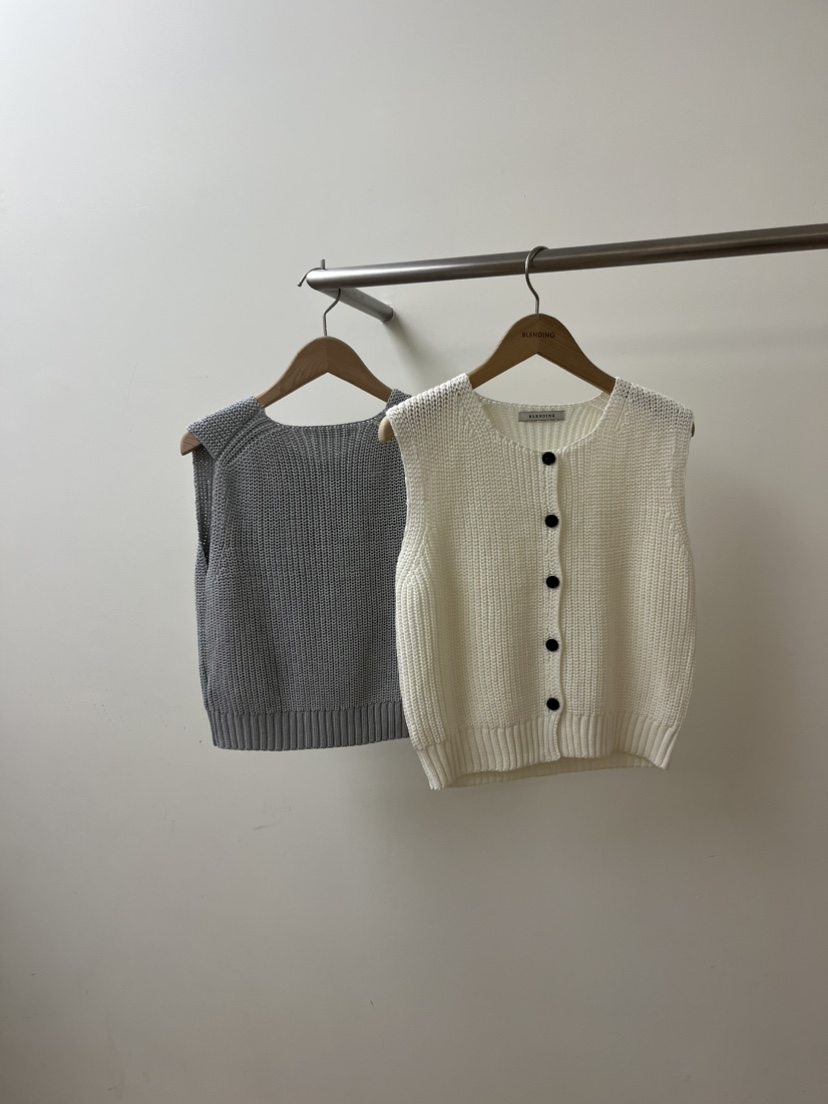 BLENDING-p韓國代購女裝新款推薦職業熱賣時尚休閑26春夏馬甲BLENDING-p馬甲