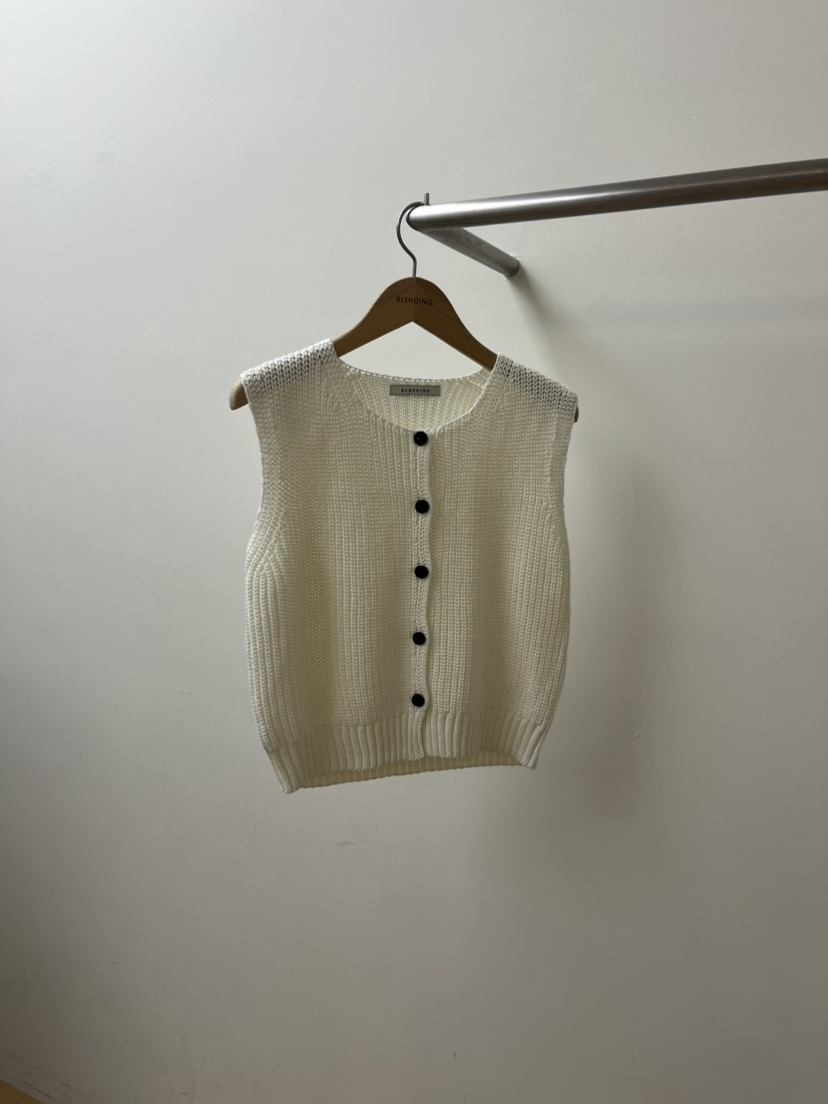 BLENDING-p韓國代購女裝新款推薦職業熱賣時尚休閑26春夏馬甲BLENDING-p馬甲圖色1