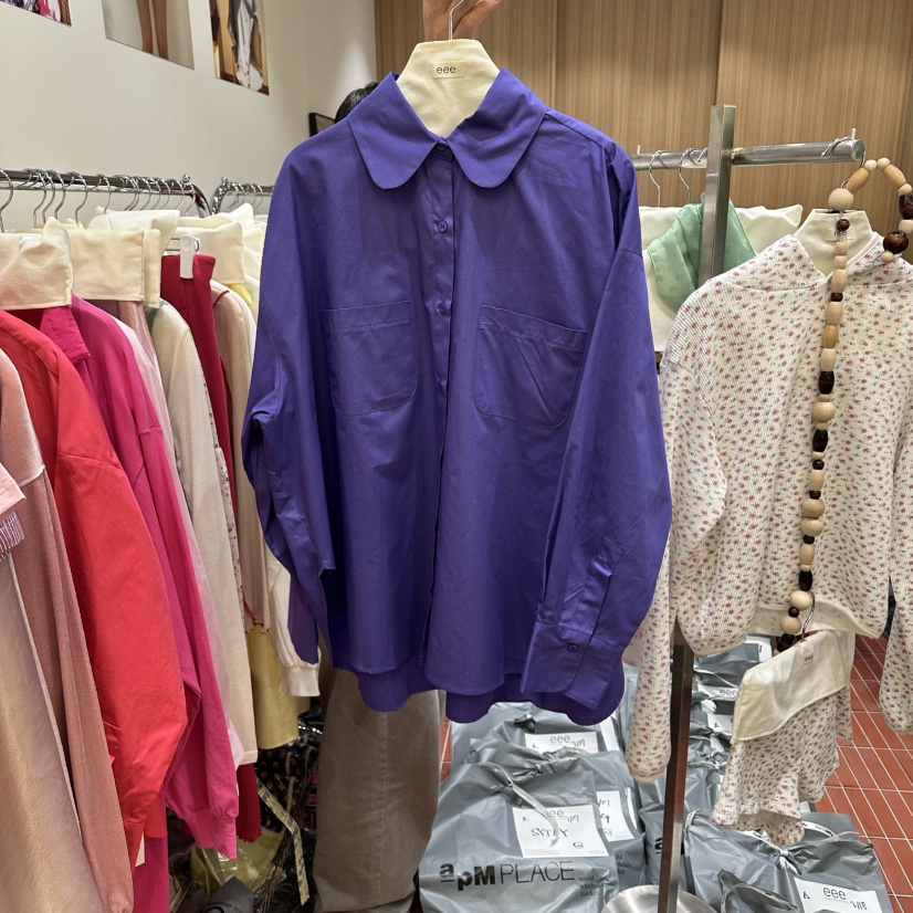 E/E/E韓國直郵女裝新品人氣推薦職業26春夏休閑襯衫蕾絲衫E/E/E襯衫/蕾絲衫圖色2