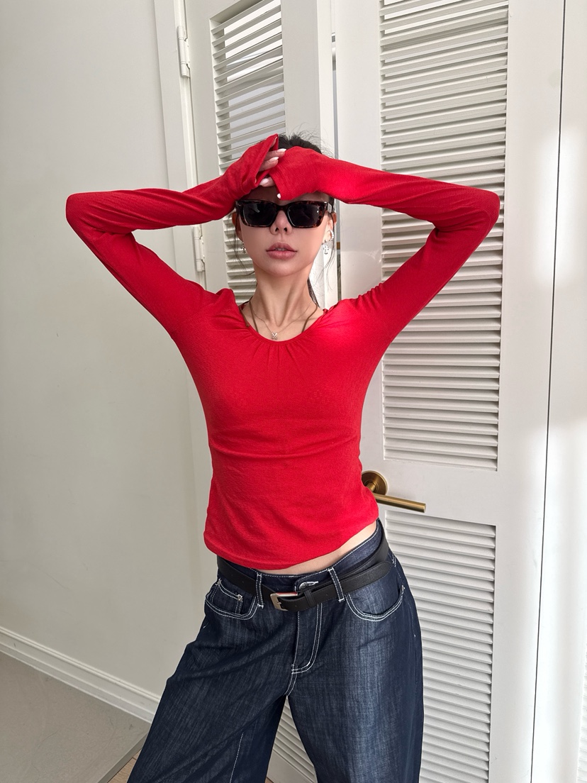 LUMIPLE東大門代購女士新品推薦熱賣職業休閑人氣長袖T恤LUMIPLE長袖T恤