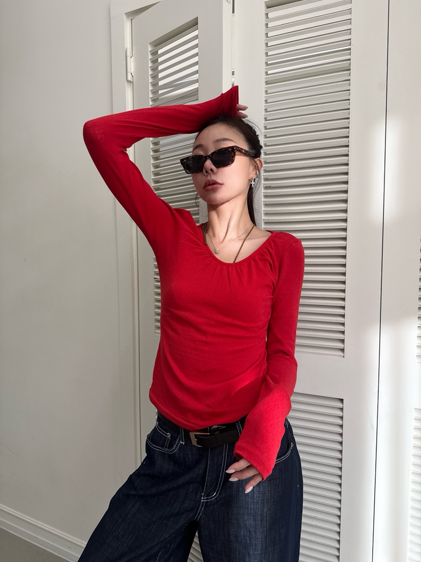 LUMIPLE東大門代購女士新品推薦熱賣職業休閑人氣長袖T恤LUMIPLE長袖T恤