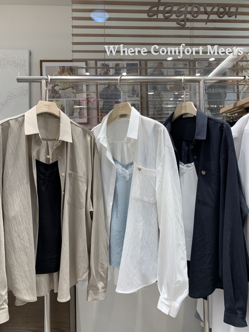 DE GO YOU東大門代購女士新款時尚休閑襯衫蕾絲衫不含內搭DE GO YOU襯衫/蕾絲衫