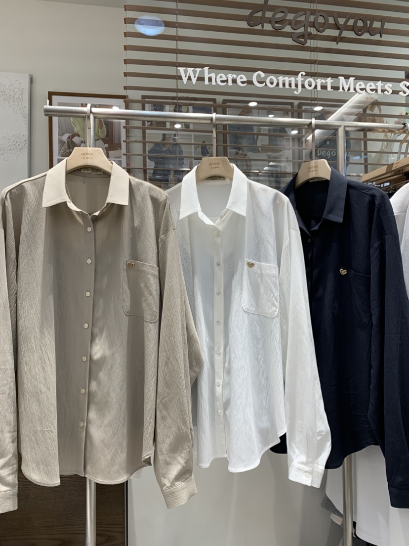 DE GO YOU東大門代購女士新款時尚休閑襯衫蕾絲衫不含內搭DE GO YOU襯衫/蕾絲衫