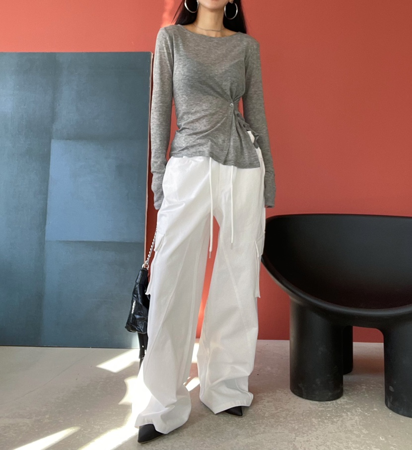 REIZ韓國代購女裝新款時尚真品休閑職業26春夏人氣休閑褲REIZ休閑褲