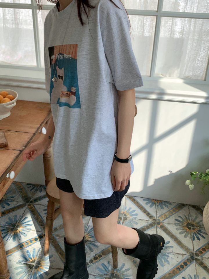 KOMOREBI韓國直郵女裝新品時尚休閑職業熱賣真品26春夏T恤KOMOREBIT恤