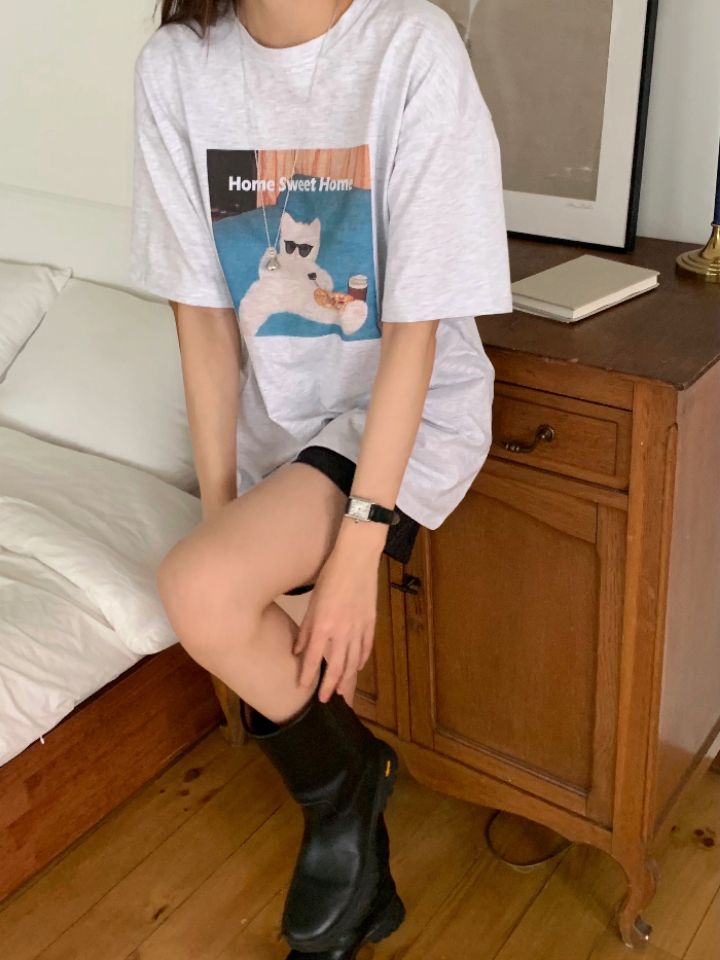 KOMOREBI韓國直郵女裝新品時尚休閑職業熱賣真品26春夏T恤KOMOREBIT恤