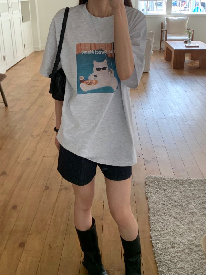 KOMOREBI韓國直郵女裝新品時尚休閑職業熱賣真品26春夏T恤KOMOREBIT恤