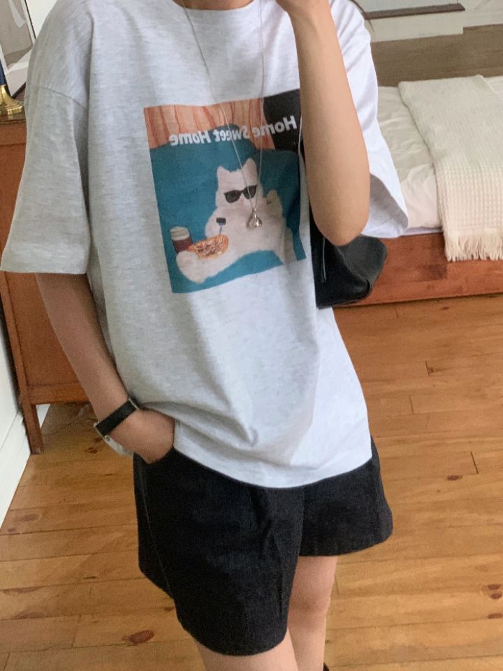 KOMOREBI韓國直郵女裝新品時尚休閑職業熱賣真品26春夏T恤KOMOREBIT恤