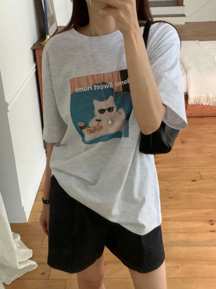 KOMOREBI韓國直郵女裝新品時尚休閑職業熱賣真品26春夏T恤KOMOREBIT恤