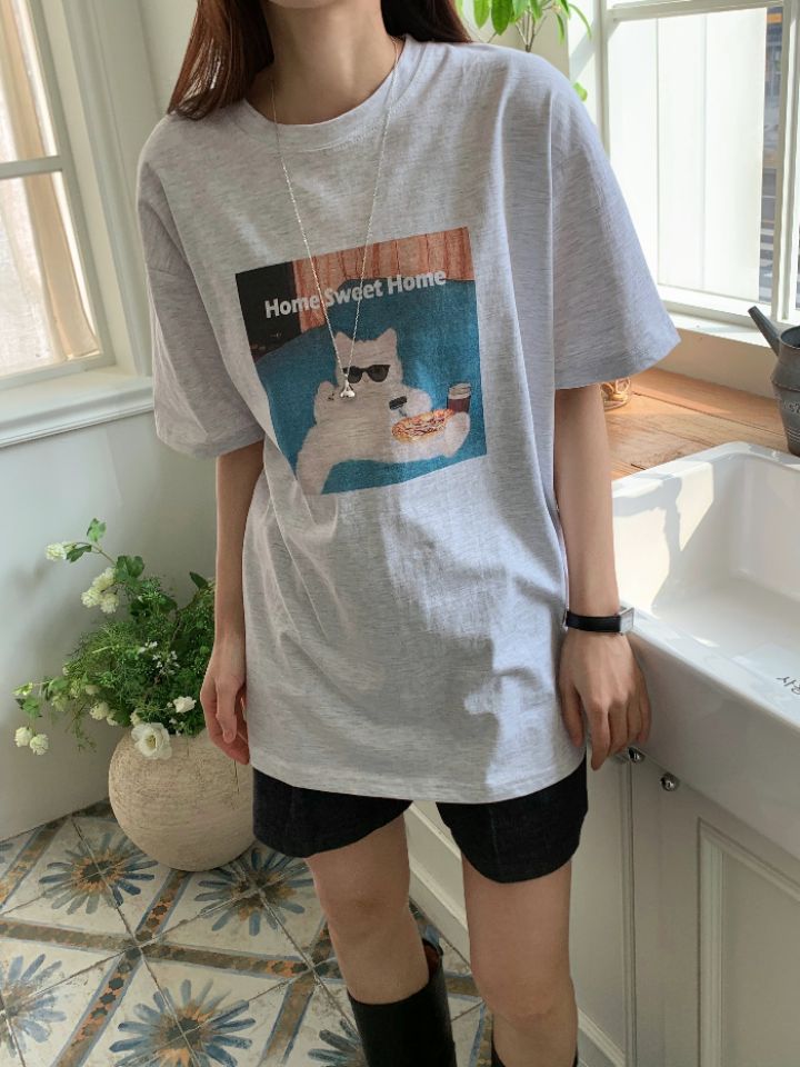 KOMOREBI韓國直郵女裝新品時尚休閑職業熱賣真品26春夏T恤KOMOREBIT恤圖色1