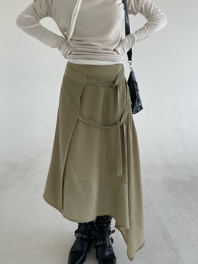 REIZ東大門實拍女裝新款推薦人氣真品休閑半身裙中短裙腰帶REIZ半身裙/中短裙