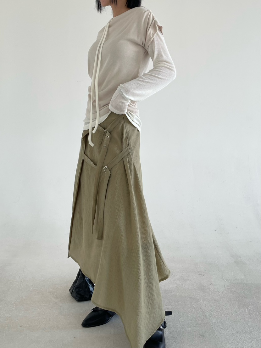 REIZ東大門實拍女裝新款推薦人氣真品休閑半身裙中短裙腰帶REIZ半身裙/中短裙