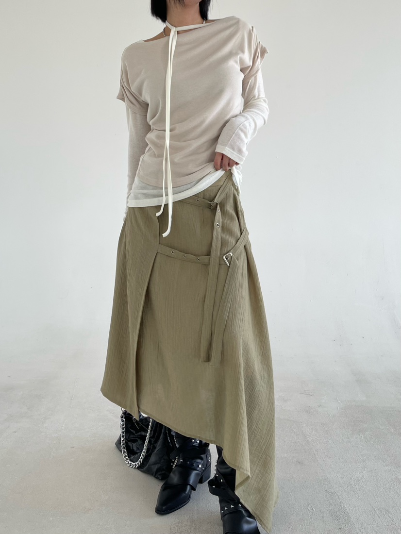 REIZ東大門實拍女裝新款推薦人氣真品休閑半身裙中短裙腰帶REIZ半身裙/中短裙