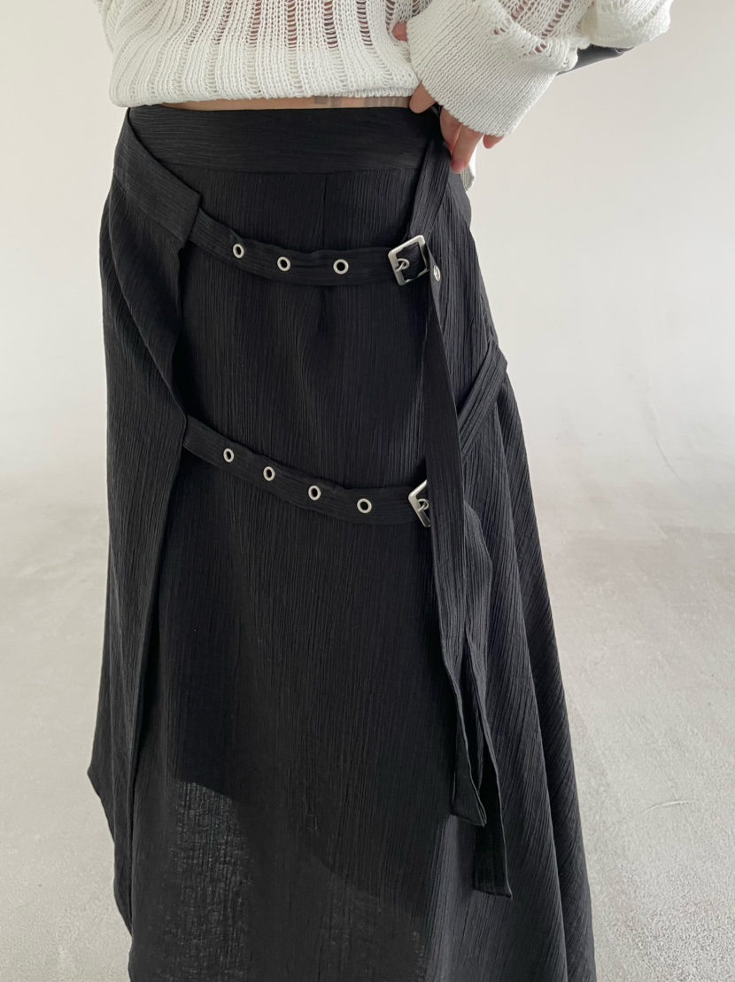 REIZ東大門實拍女裝新款推薦人氣真品休閑半身裙中短裙腰帶REIZ半身裙/中短裙