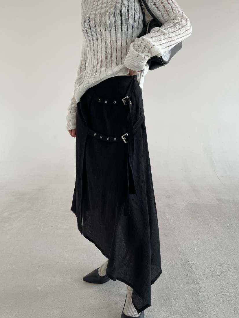 REIZ東大門實拍女裝新款推薦人氣真品休閑半身裙中短裙腰帶REIZ半身裙/中短裙