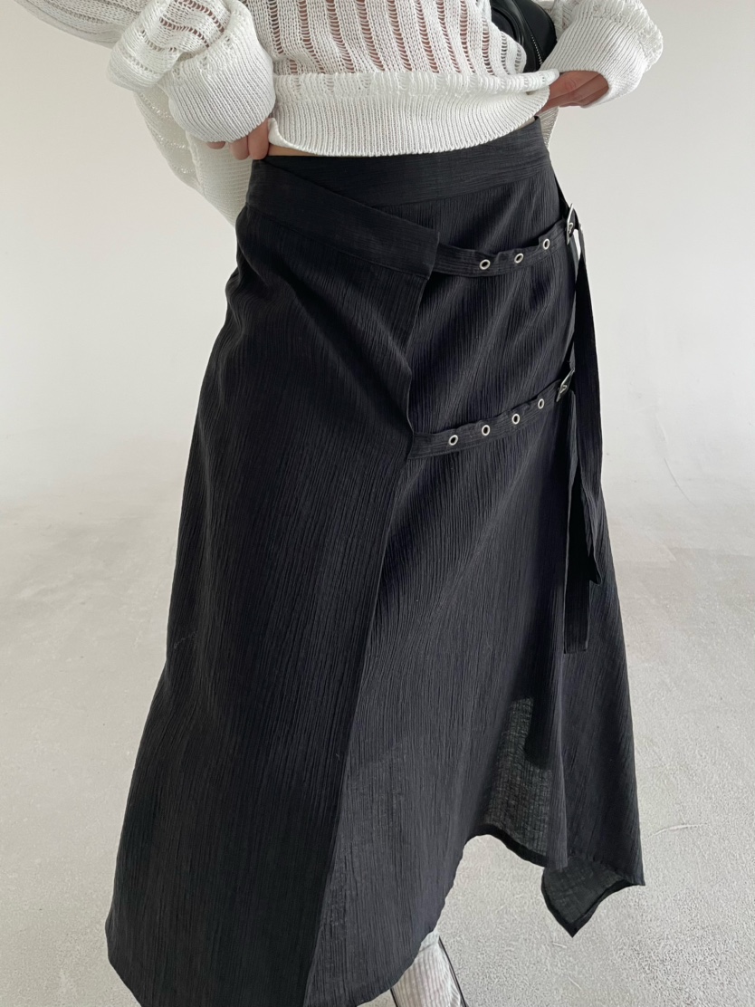 REIZ東大門實拍女裝新款推薦人氣真品休閑半身裙中短裙腰帶REIZ半身裙/中短裙