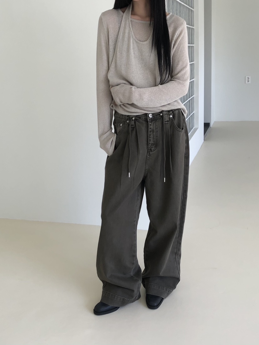 MUSE-P東大門實拍女裝新款休閑熱賣26春夏真品人氣休閑褲MUSE-P休閑褲