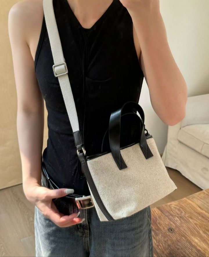 TROUVAILLE韓國直郵女裝新品26春夏推薦休閑單肩斜跨包帆布TROUVAILLE單肩/斜跨包