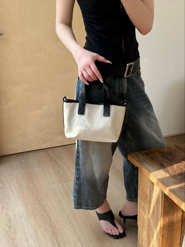 TROUVAILLE韓國直郵女裝新品26春夏推薦休閑單肩斜跨包帆布TROUVAILLE單肩/斜跨包