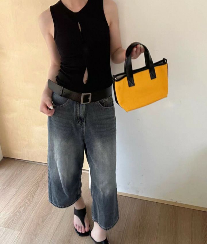 TROUVAILLE韓國直郵女裝新品26春夏推薦休閑單肩斜跨包帆布TROUVAILLE單肩/斜跨包