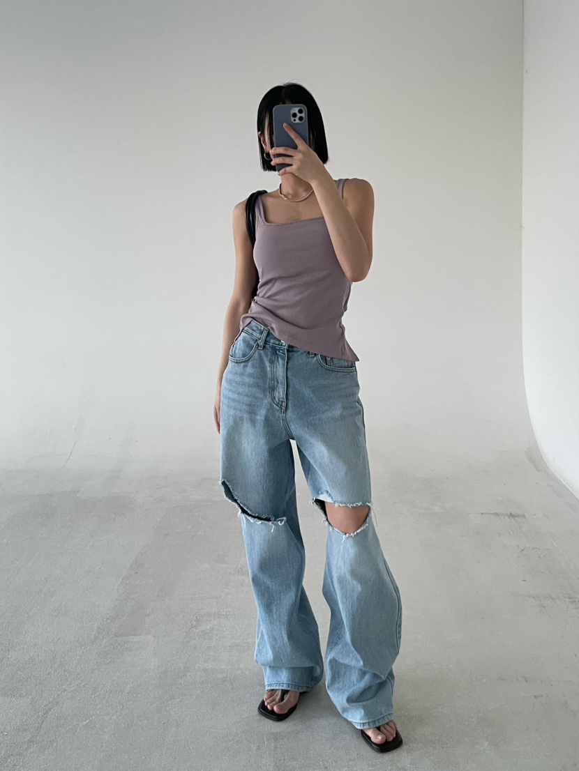 REIZ東大門代購女士新款時尚休閑人氣推薦熱賣真品牛仔褲REIZ牛仔褲