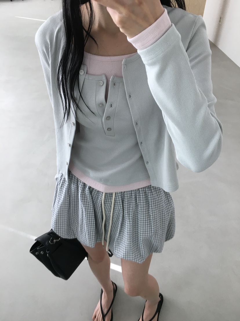 MARKE-P韓國直郵女裝新品人氣26春夏套裝兩件套套裝開衫紐扣MARKE-P套裝