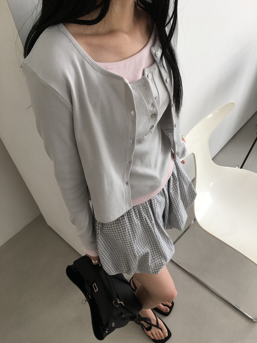 MARKE-P韓國直郵女裝新品人氣26春夏套裝兩件套套裝開衫紐扣MARKE-P套裝