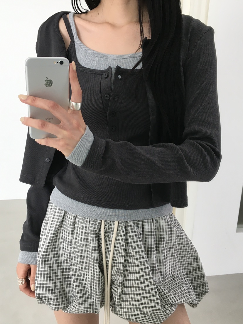 MARKE-P韓國直郵女裝新品人氣26春夏套裝兩件套套裝開衫紐扣MARKE-P套裝