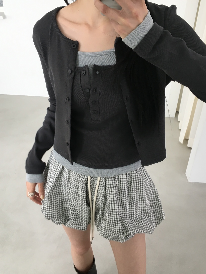 MARKE-P韓國直郵女裝新品人氣26春夏套裝兩件套套裝開衫紐扣MARKE-P套裝