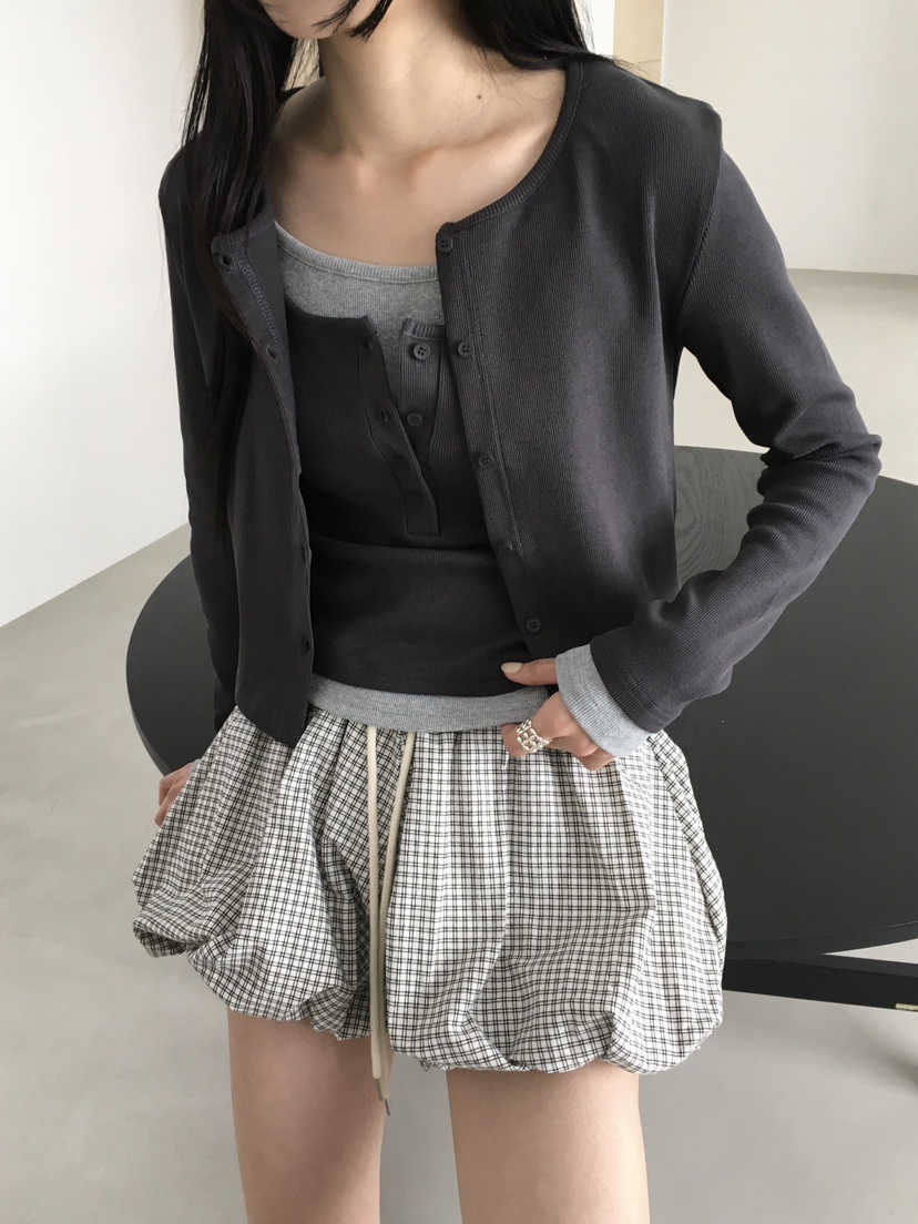 MARKE-P韓國直郵女裝新品人氣26春夏套裝兩件套套裝開衫紐扣MARKE-P套裝