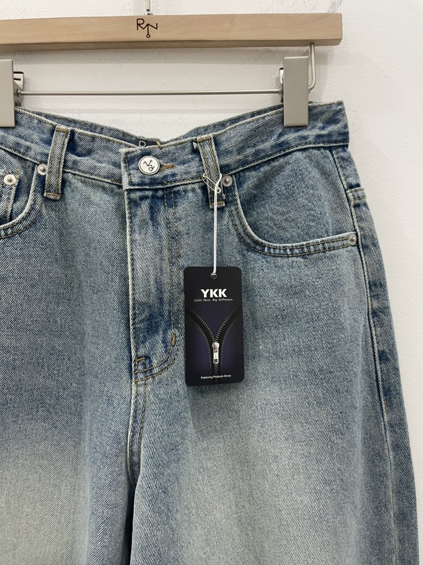 REIZ東大門代購女裝新品真品推薦時尚26春夏休閑牛仔褲復古REIZ牛仔褲