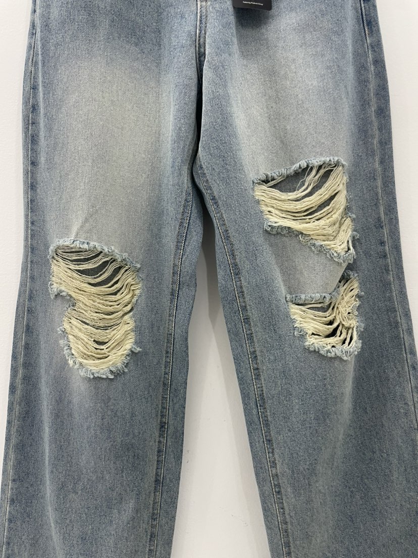 REIZ東大門代購女裝新品真品推薦時尚26春夏休閑牛仔褲復古REIZ牛仔褲