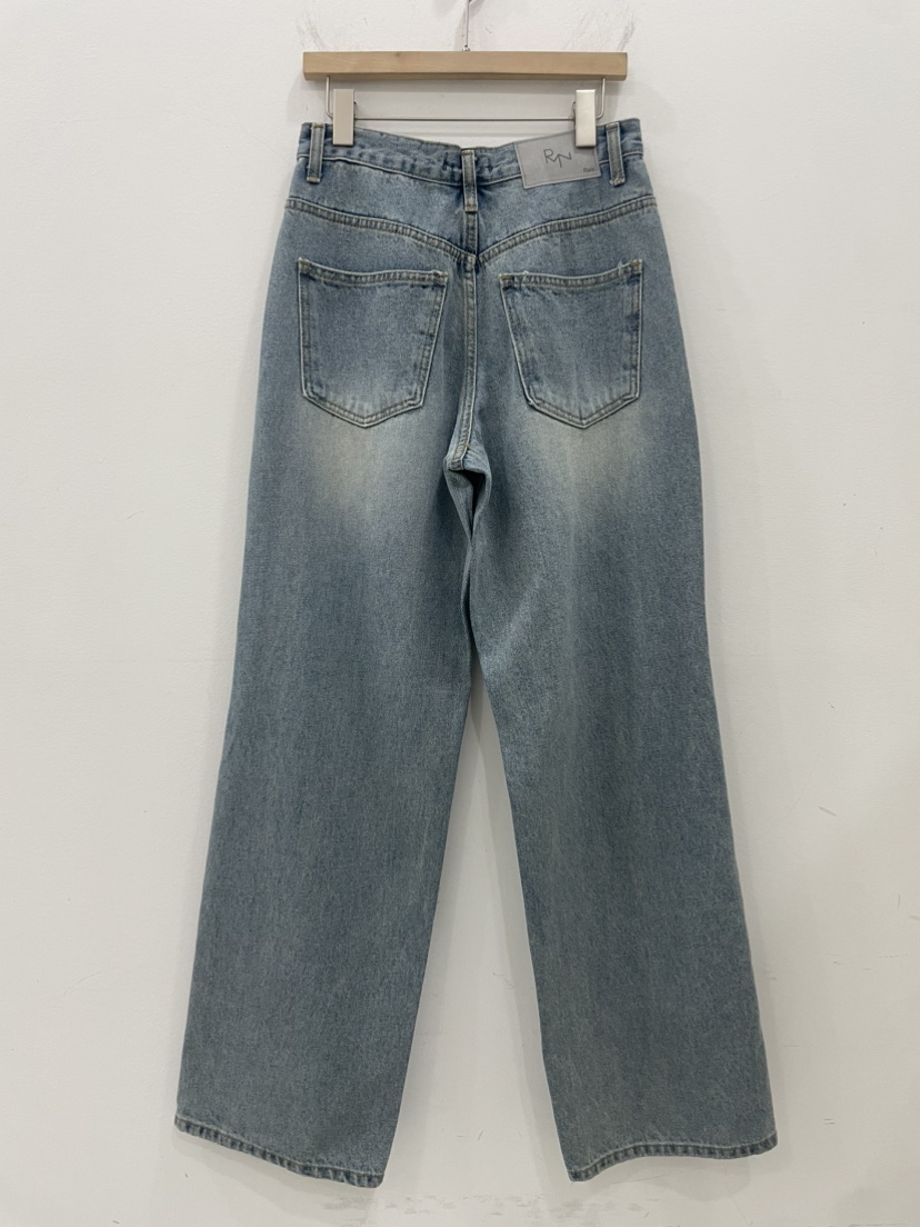 REIZ東大門代購女裝新品真品推薦時尚26春夏休閑牛仔褲復古REIZ牛仔褲