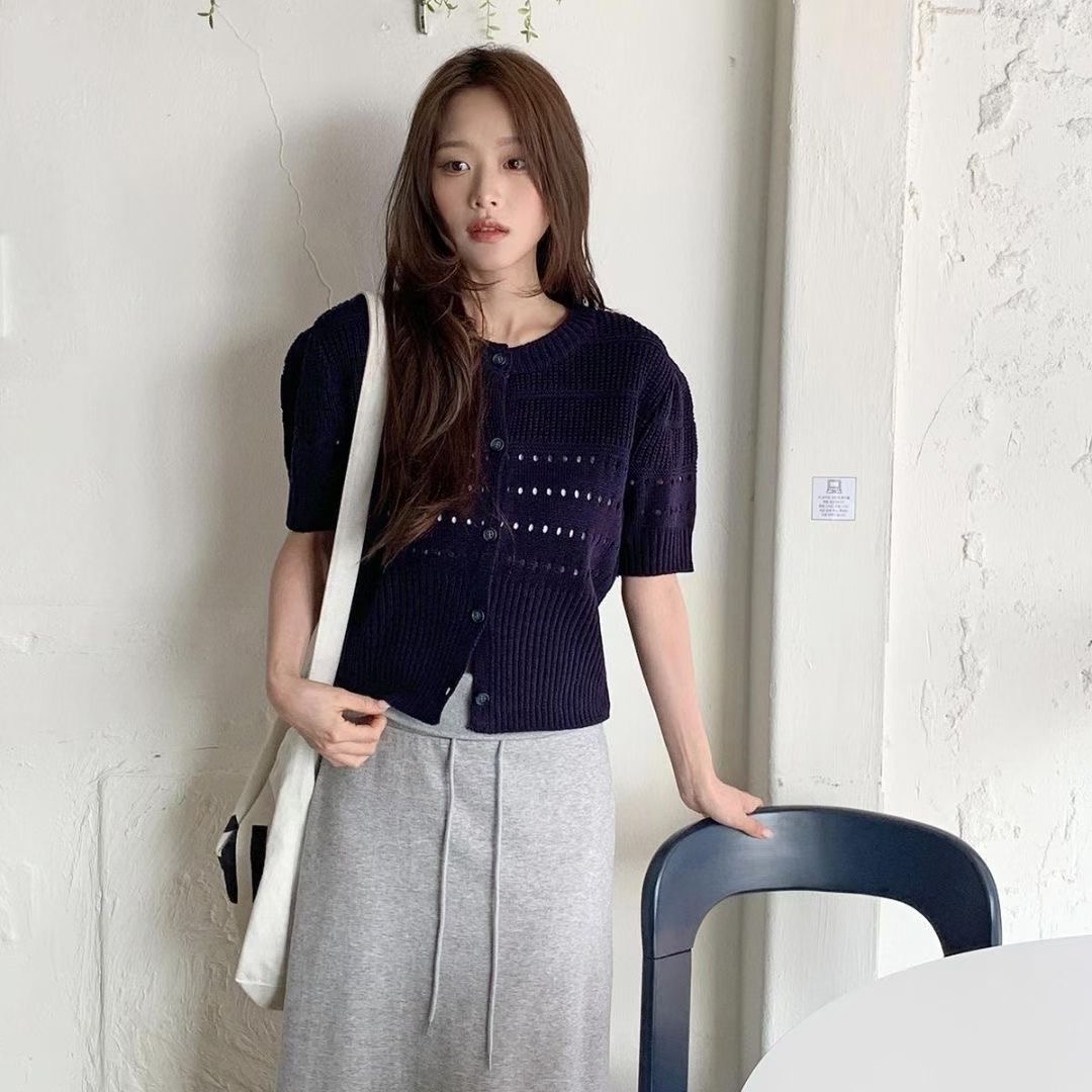 EPI JEAN-T東大門代購女裝新品熱賣真品針織衫泡泡袖開衫EPI JEAN-T針織衫圖色3