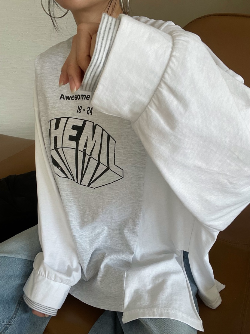 REIZ東大門實拍女裝新款熱賣推薦職業26春夏休閑真品長袖T恤REIZ長袖T恤