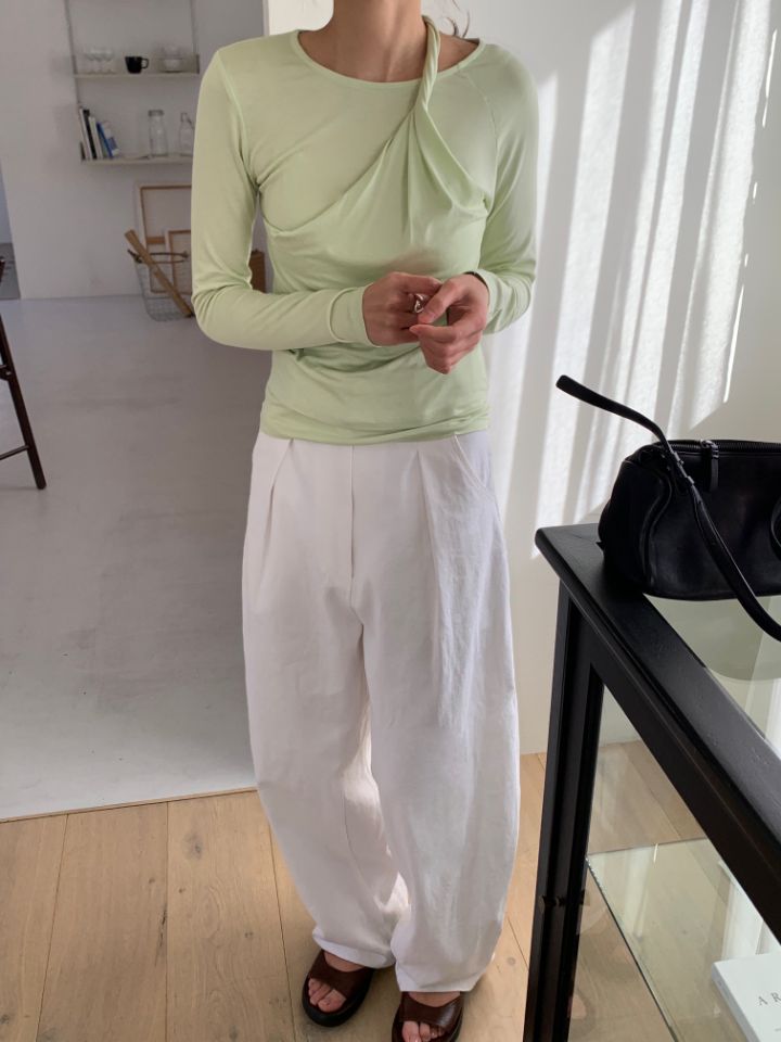 KOMOREBI韓國代購女士新款熱賣真品26春夏時尚推薦長袖T恤KOMOREBI長袖T恤