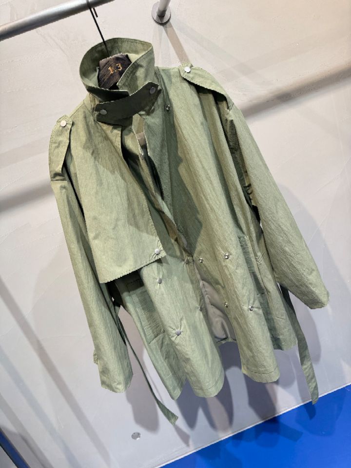 1.3東大門實拍女裝新品職業熱賣真品26春夏長款風衣含腰帶1.3長款風衣