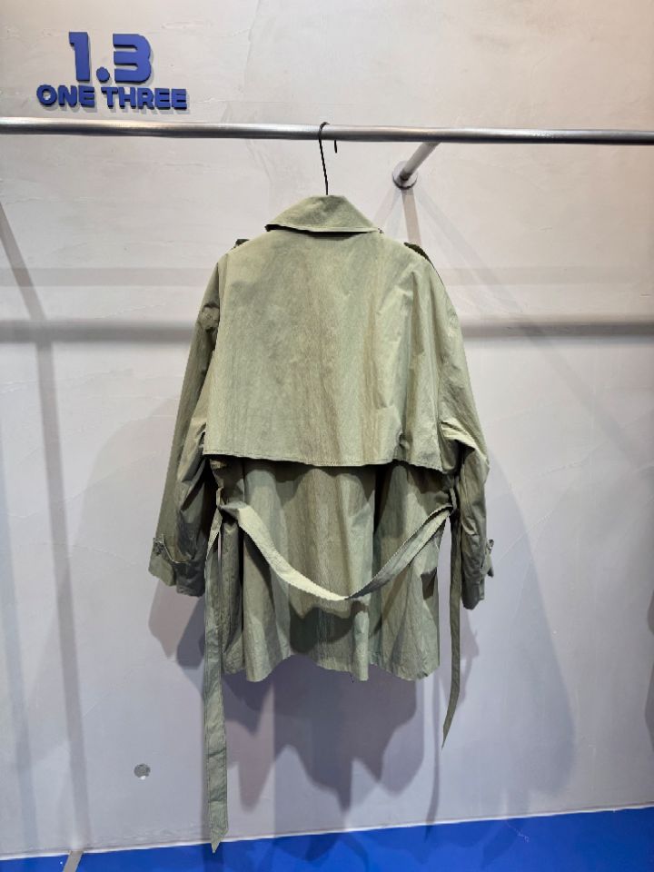 1.3東大門實拍女裝新品職業熱賣真品26春夏長款風衣含腰帶1.3長款風衣