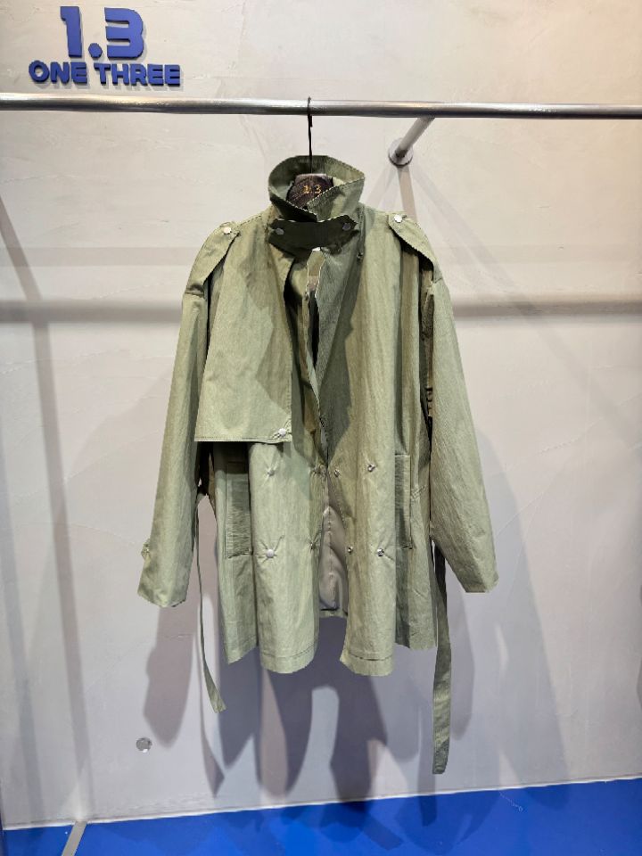 1.3東大門實拍女裝新品職業熱賣真品26春夏長款風衣含腰帶1.3長款風衣圖色2