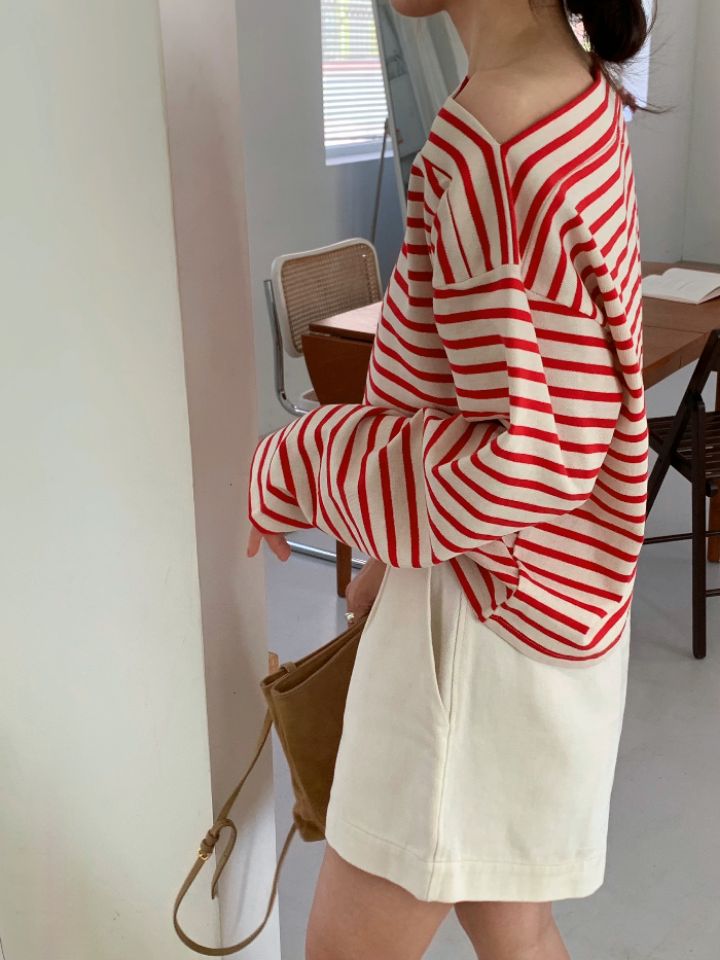 KOMOREBI東大門實拍女裝新款休閑26春夏時尚人氣長袖T恤船領KOMOREBI長袖T恤