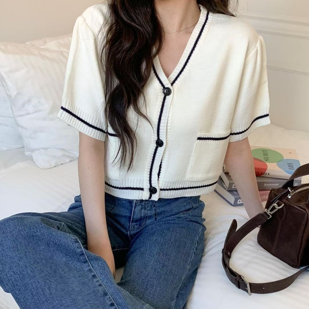 EPI JEAN-T韓國直郵女士新款熱賣推薦時尚休閑針織衫口袋EPI JEAN-T針織衫