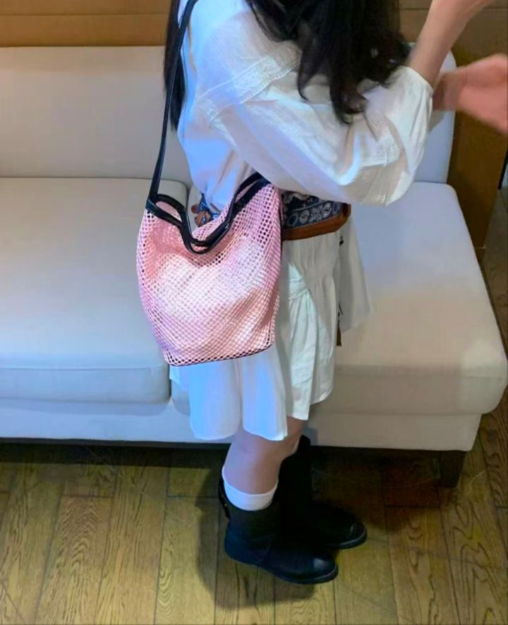 TROUVAILLE東大門代購女士新款休閑熱賣職業單肩斜跨包網眼TROUVAILLE單肩/斜跨包