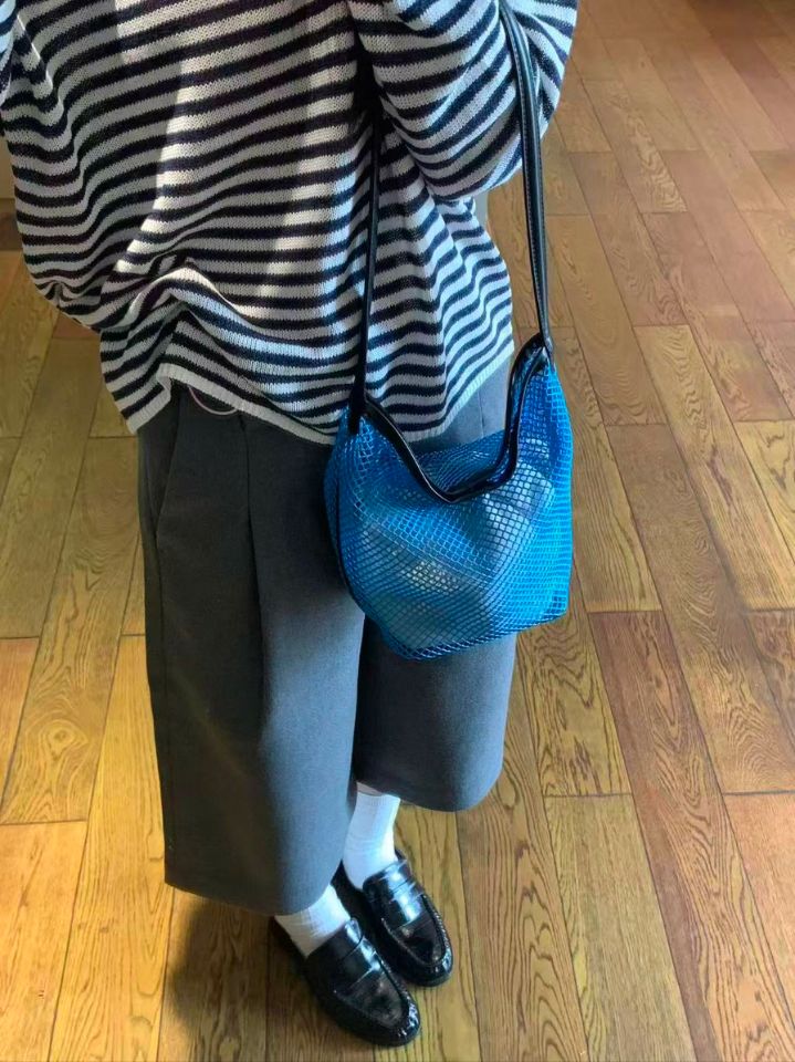 TROUVAILLE東大門代購女士新款休閑熱賣職業單肩斜跨包網眼TROUVAILLE單肩/斜跨包