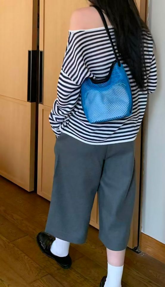 TROUVAILLE東大門代購女士新款休閑熱賣職業單肩斜跨包網眼TROUVAILLE單肩/斜跨包圖色3