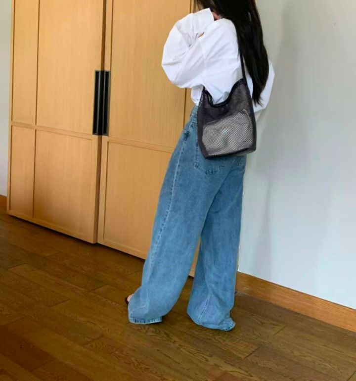 TROUVAILLE東大門代購女士新款休閑職業真品單肩斜跨包網眼TROUVAILLE單肩/斜跨包