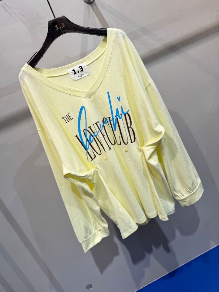 1.3東大門直郵女裝新品休閑人氣時尚職業熱賣26春夏長袖T恤1.3長袖T恤