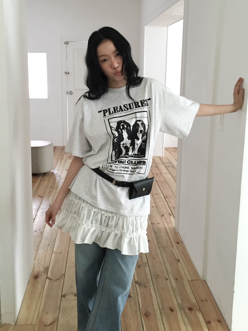 LOVE MOMENT東大門實拍女士新品時尚休閑人氣職業T恤寬松LOVE MOMENTT恤