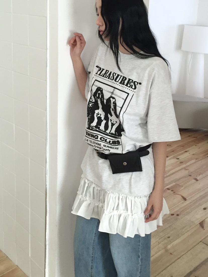 LOVE MOMENT東大門實拍女士新品時尚休閑人氣職業T恤寬松LOVE MOMENTT恤