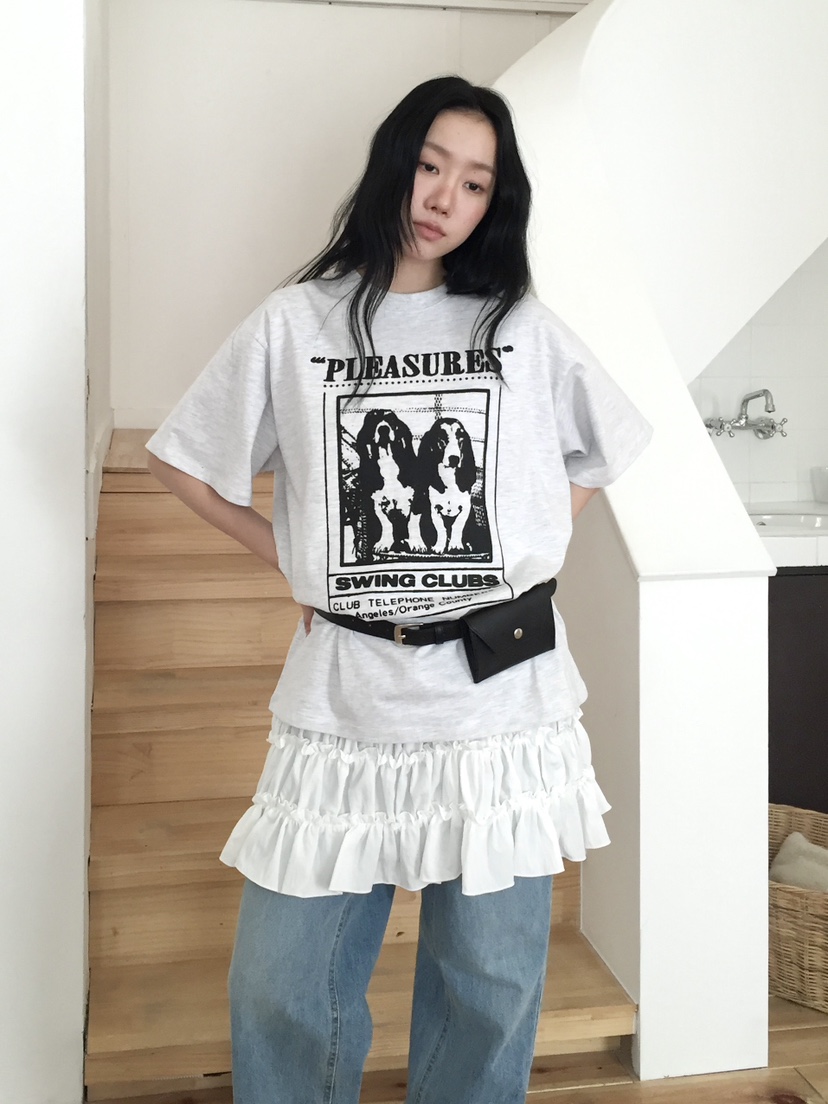 LOVE MOMENT東大門實拍女士新品時尚休閑人氣職業T恤寬松LOVE MOMENTT恤