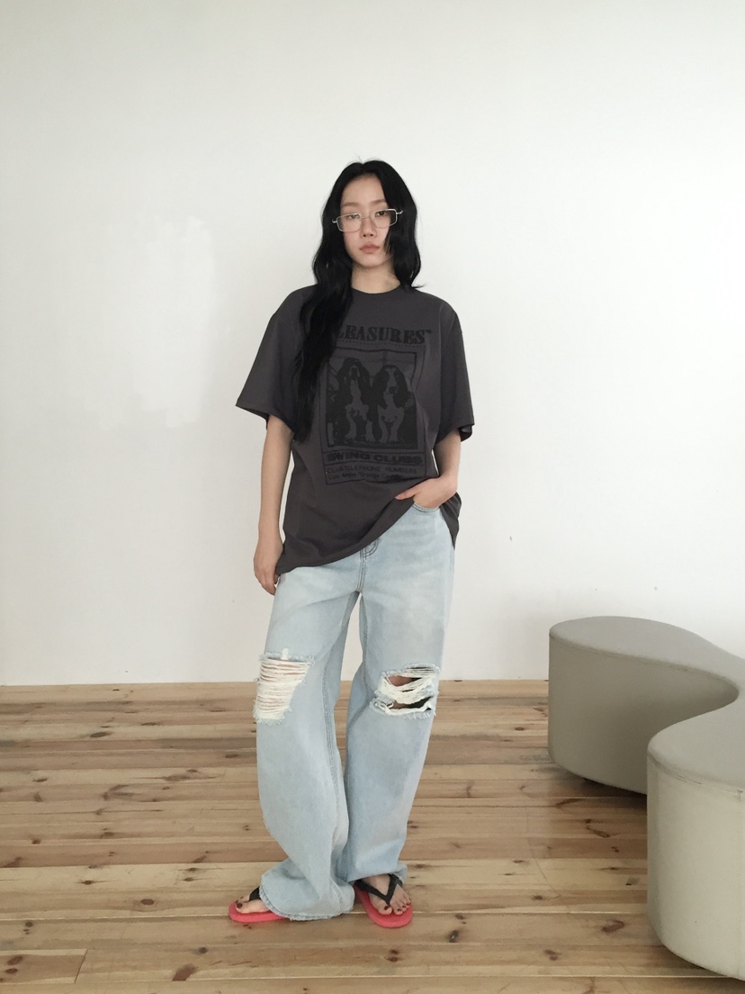 LOVE MOMENT東大門實拍女士新品時尚休閑人氣職業T恤寬松LOVE MOMENTT恤